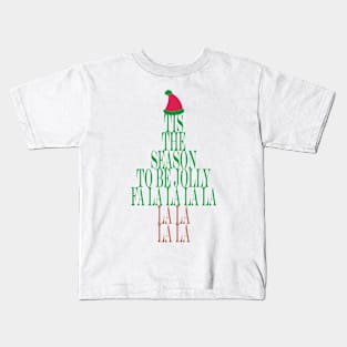 Tis the Season to be Jolly Christmas Tree Kids T-Shirt